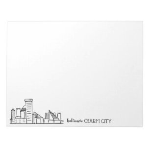 Skyline von Baltimore Notizblock