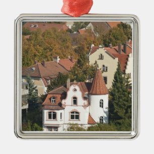 Skyline von Bamberg, Deutschland Silbernes Ornament