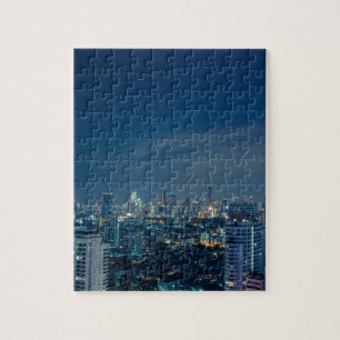 Skyline von Bangkok in der Nacht Puzzle