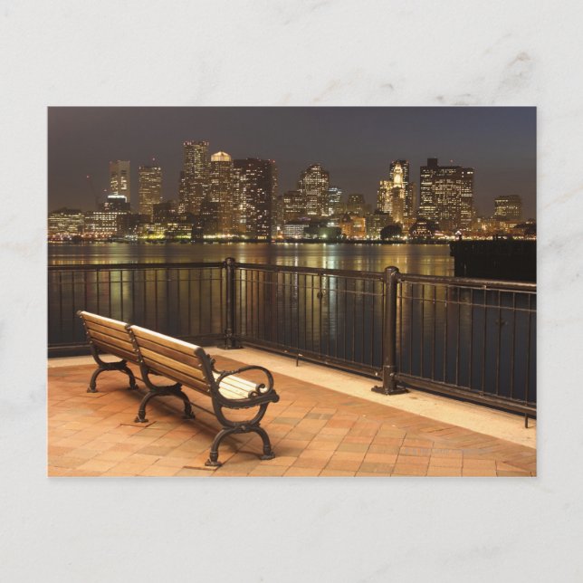 Skyline von Boston, Massachusetts 3 Postkarte (Vorderseite)