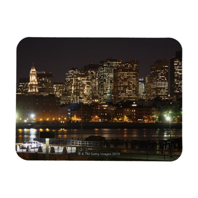 Skyline von Boston, Massachusetts 6 Magnet (Horizontal)