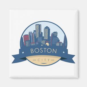 Skyline von Boston, Skyline von Boston MA Magnet