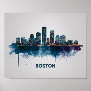 Skyline von Boston, Skyline von Boston MA Poster