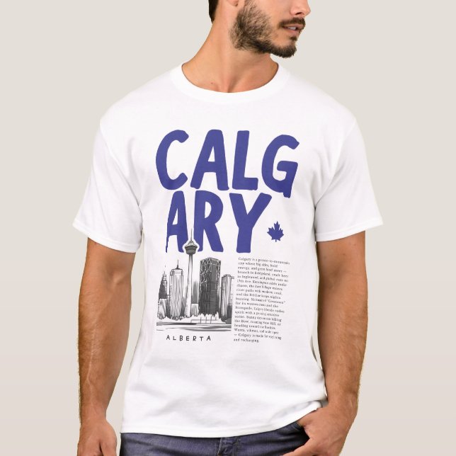 Skyline von Calgary Alberta Kanada  T-Shirt (Vorderseite)