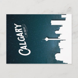 Skyline von Calgary nach Nacht - Postkarte
