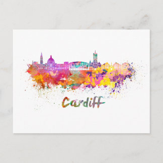 Skyline von Cardiff Postkarte