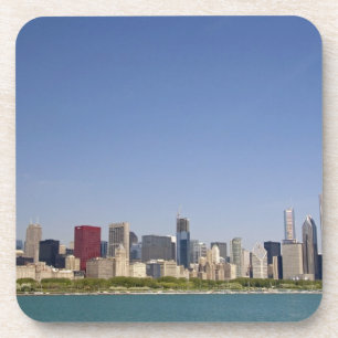 Skyline von Chicago, Illinois, USA. Getränkeuntersetzer