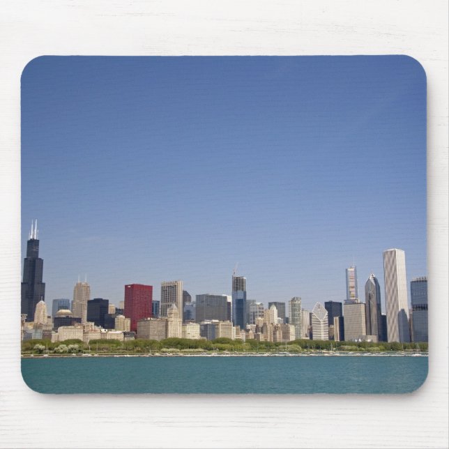 Skyline von Chicago, Illinois, USA. Mousepad (Vorne)