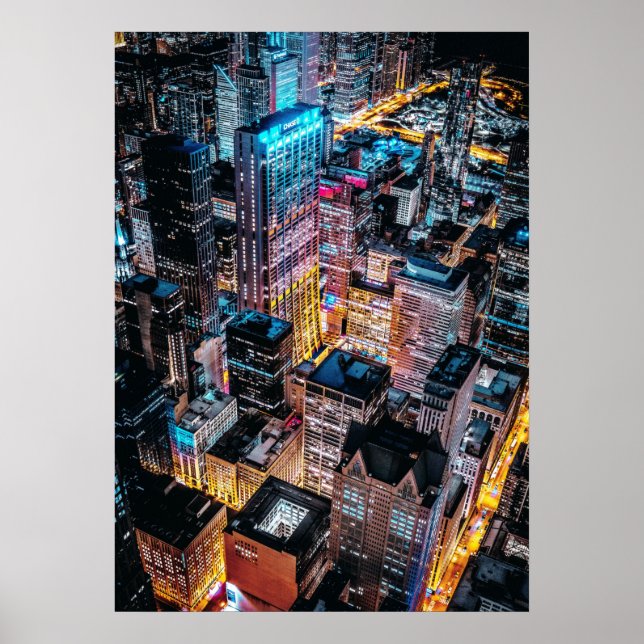 Skyline von Chicago Poster (Vorne)