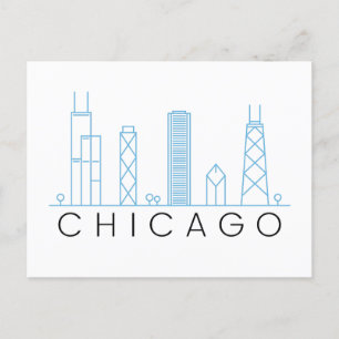 Skyline von Chicago Postkarte