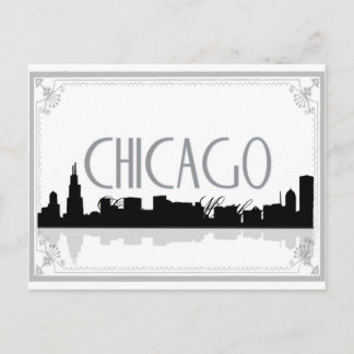 Skyline von Chicago Postkarte