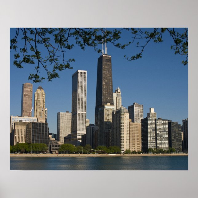 Skyline von Chicago und Lake Michigan, Lake Shore Poster (Vorne)