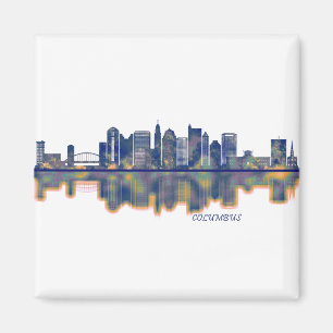 Skyline von Columbus Magnet