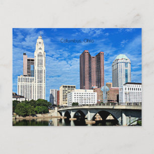Skyline von Columbus, Ohio Feiertagspostkarte