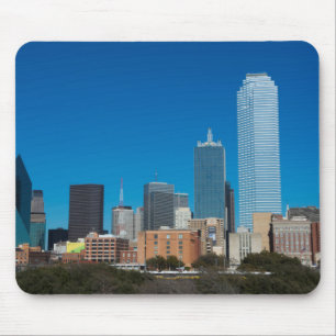 Skyline von Dallas Texas bei Sonnenuntergang Mousepad