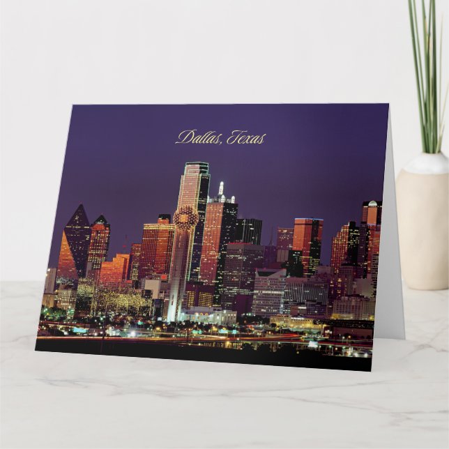 Skyline von Dallas, Texas Karte (Vorderseite)