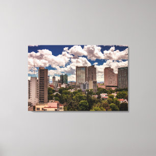 Skyline von den Hotels in Polanco Mexiko City Leinwanddruck