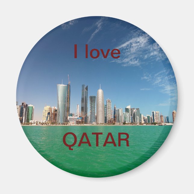 Skyline von Doha, 2011 Magnet (Vorne)