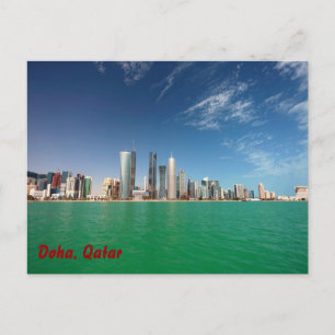 Skyline von Doha, 2011 Postkarte