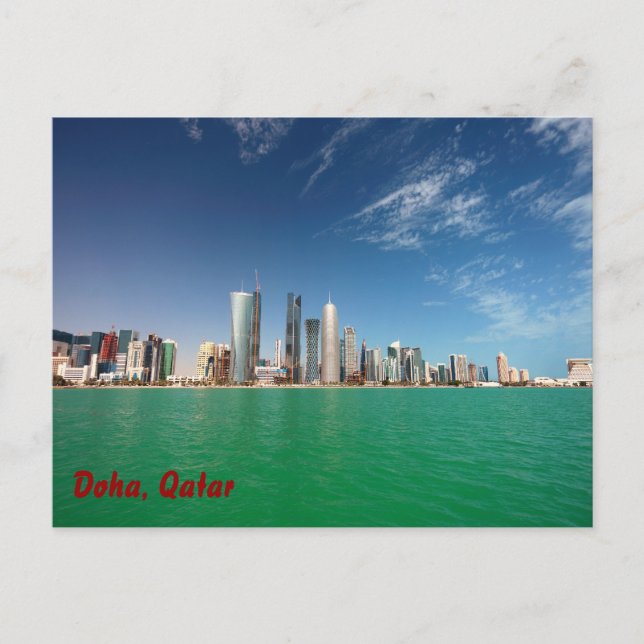 Skyline von Doha, 2011 Postkarte (Vorderseite)