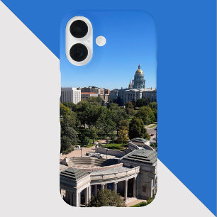 Skyline von Downtown Denver, Colorado Capitol Buil iPhone 16 Hülle