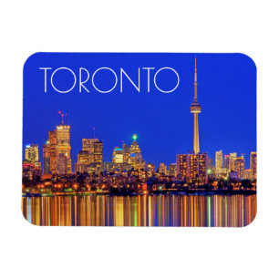 Skyline von Downtown Toronto bei Nacht Magnet