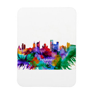 Skyline von Helsinki Magnet