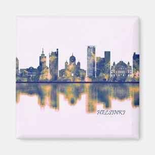Skyline von Helsinki Magnet