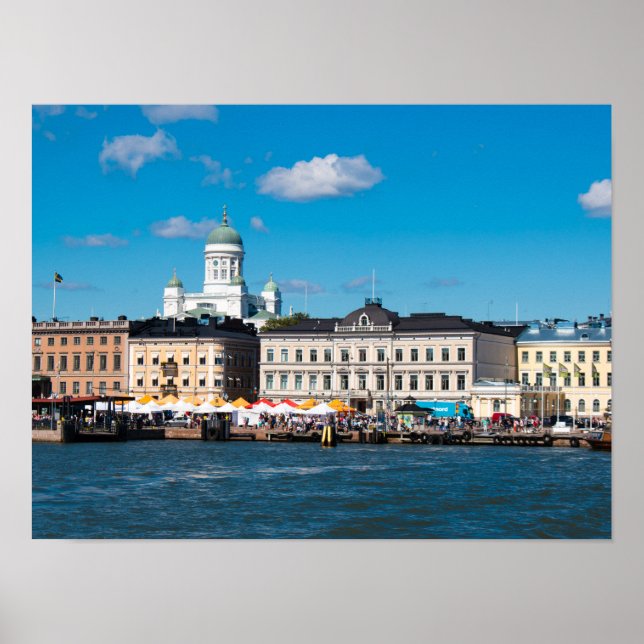 Skyline von Helsinki Poster (Vorne)