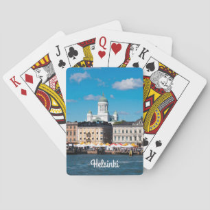 Skyline von Helsinki Spielkarten