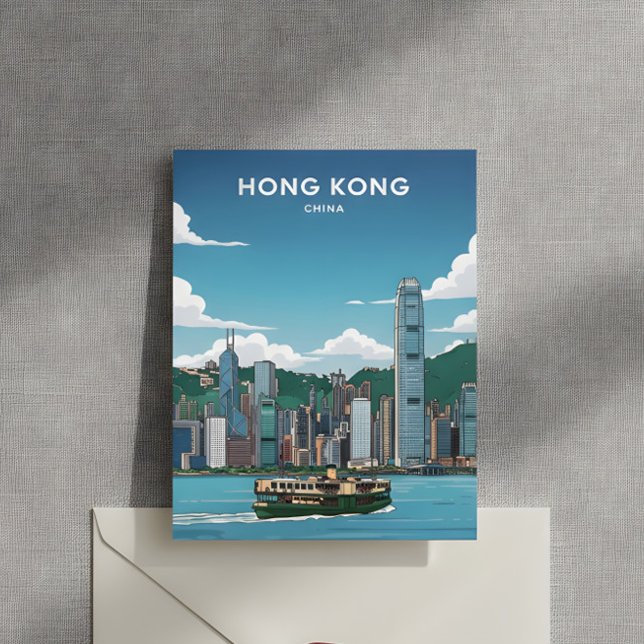 Skyline von Hongkong Postkarte (Von Creator hochgeladen)