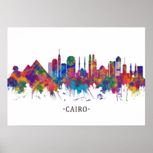 Skyline von Kairo Egypt Poster