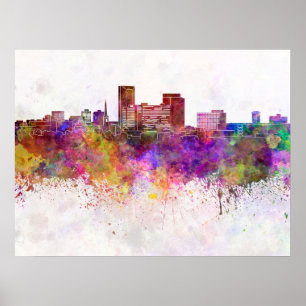 Skyline von Lexington im Aquarell Poster