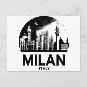 Skyline von Mailand Italien Postkarte