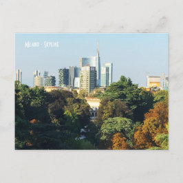 Skyline von Mailand von der Triennale Terrasse - I Postkarte