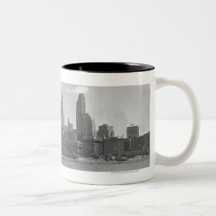 Skyline von Manhattan New York USA B&W Zweifarbige Tasse