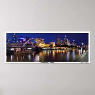 Skyline von Melbourne Panorama Poster