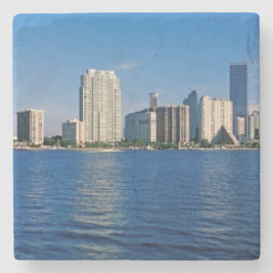 Skyline von Miami, Florida Steinuntersetzer