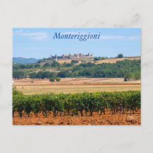 Skyline von Monteriggioni,Toskana, Italien Postkar