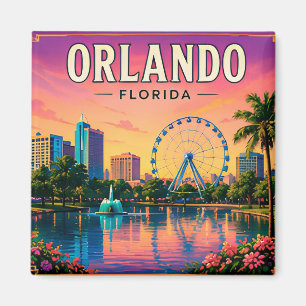 🎡 Skyline von Orlando Florida und Lake Eola  Magnet