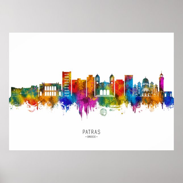 Skyline von Patras Griechenland Poster (Vorne)