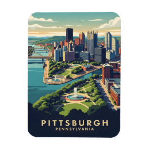 Skyline von Pittsburgh, Pennsylvania Magnet