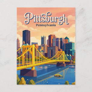 Skyline von Pittsburgh USA Postkarte