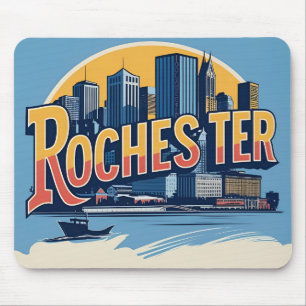 Skyline von Rochester City New York USA Mousepad