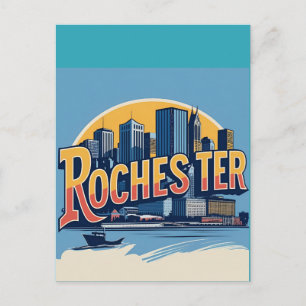 Skyline von Rochester City New York USA Postkarte