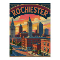 Skyline von Rochester New York USA