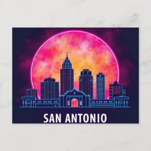 Skyline von San Antonio Texas Postkarte