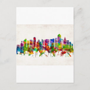 Skyline von San Diego Kalifornien Feiertagspostkarte