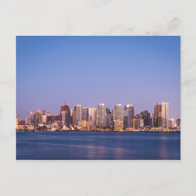 Skyline von San Diego Postkarte (Vorderseite)