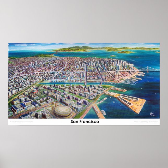 Skyline von San Francisco 2030 Poster (Vorne)